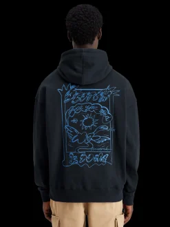 Embroidered artwork hoodie