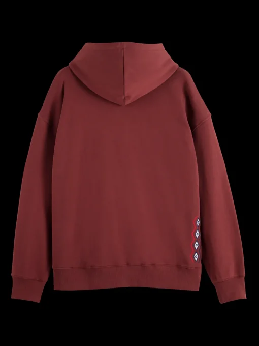 Embroidered artwork hoodie