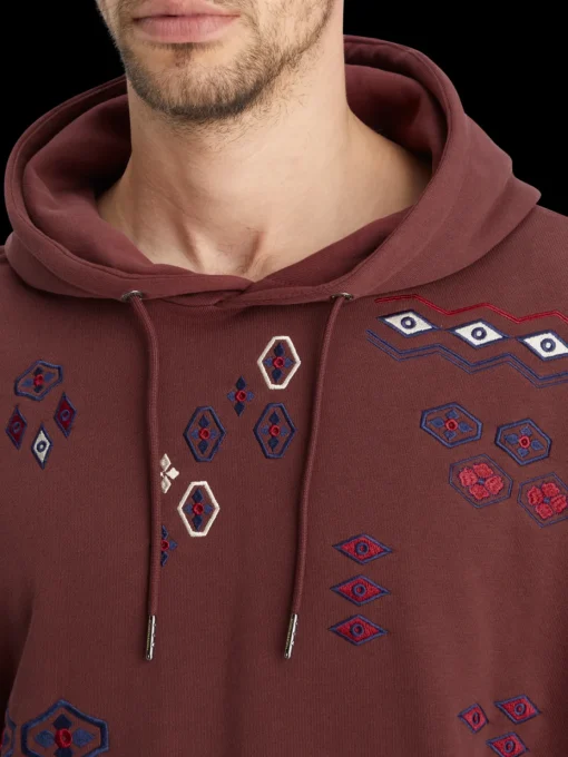 Embroidered artwork hoodie