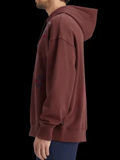 Embroidered artwork hoodie