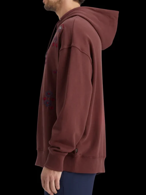 Embroidered artwork hoodie