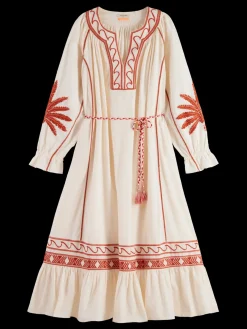 EMBROIDERED MAXI DRESS