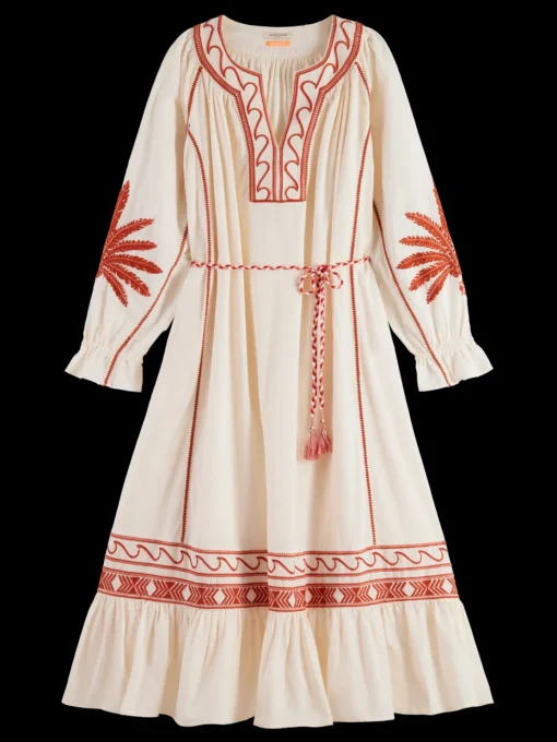 EMBROIDERED MAXI DRESS