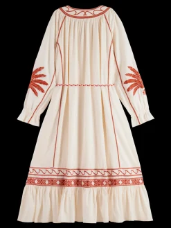 EMBROIDERED MAXI DRESS