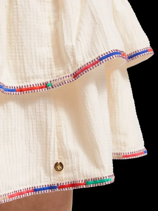 EMBROIDERED MINI SKIRT