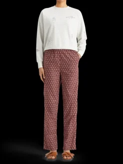 Embroidered raglan relaxed fit sweatshirt