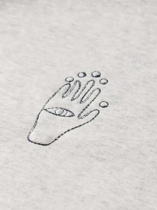 Embroidered raglan relaxed fit sweatshirt