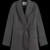 Essential DB TROPICAL WOOL BOYFRIEND BLAZER WITH BELT