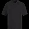 Essential mock neck rib t-shirt