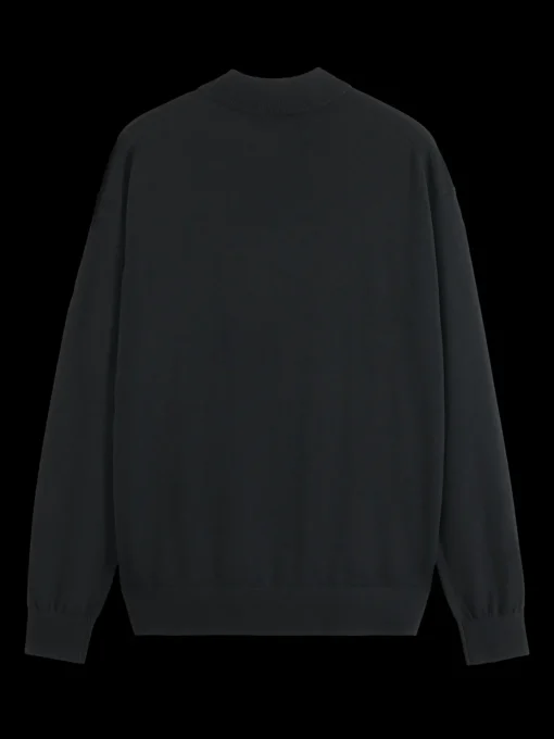 Essential Relaxed fit wool blend mock neck sweater