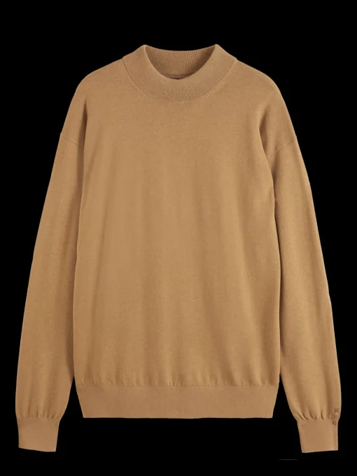 Essential Relaxed fit wool blend mock neck sweater