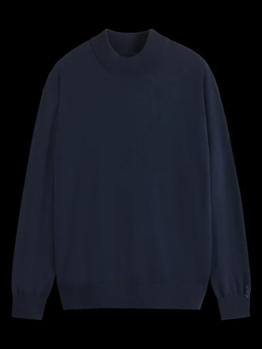 Essential Relaxed fit wool blend mock neck sweater