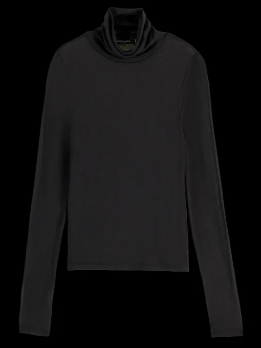 Essential ROLL UP NECK LONG SLEEVE T-SHIRT