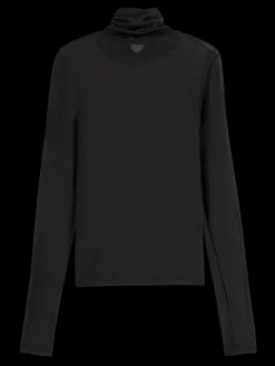 Essential ROLL UP NECK LONG SLEEVE T-SHIRT