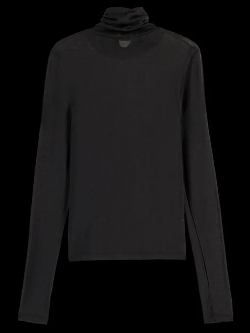 Essential ROLL UP NECK LONG SLEEVE T-SHIRT