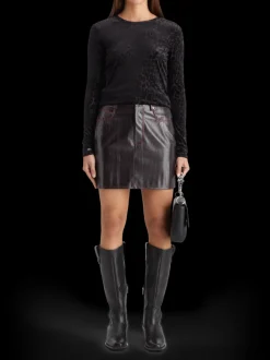 FAUX LEATHER MINI SKIRT