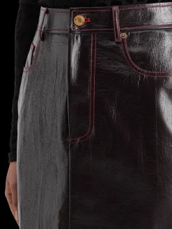FAUX LEATHER MINI SKIRT