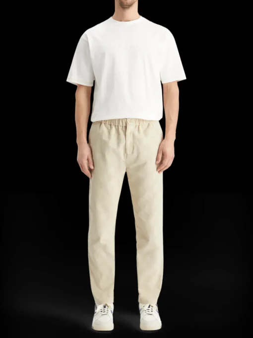 Fave - check-patterned corduroy jogger