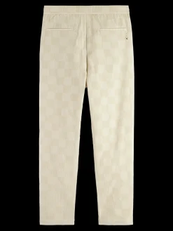 Fave - check-patterned corduroy jogger