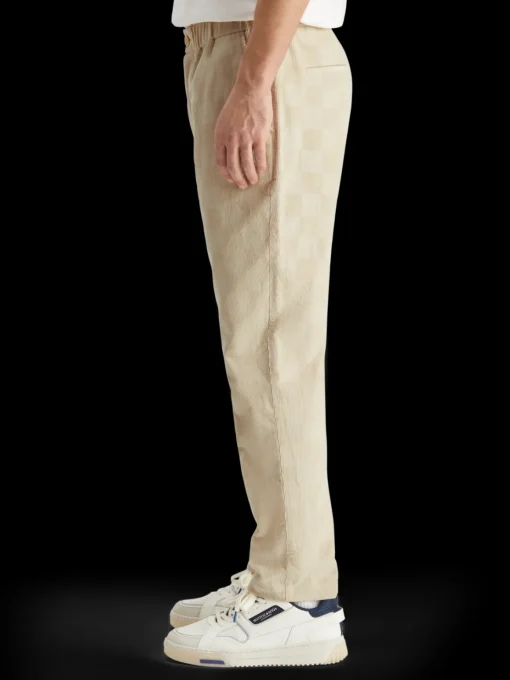 Fave - check-patterned corduroy jogger