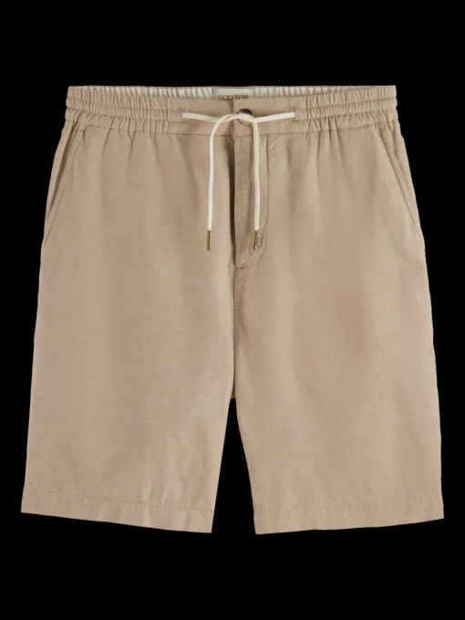 Fave- cotton/linen twill bermuda