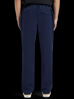 Finch - regular tapered seersucker jogger