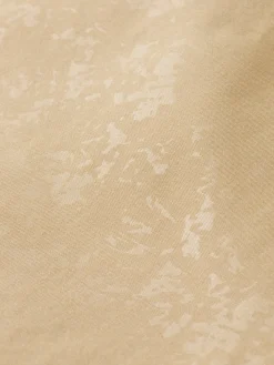 Floral embossed cotton blend carcoat