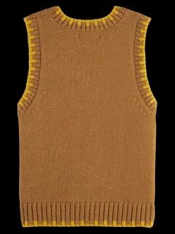 FLUFFY BLANKET STITCH VEST