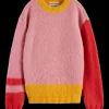 FLUFFY COLOUR BLOCK PULLOVER