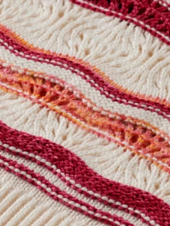 FLUFFY MULTI-STRIPE PULLOVER