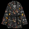 FREE MIND PRINTED PYJAMA BLAZER