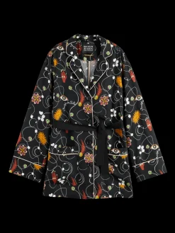 FREE MIND PRINTED PYJAMA BLAZER