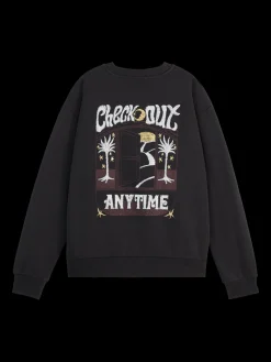FRONT BACK FESTIVE ARTWORK RELAXED FIT SWEATSHIRT