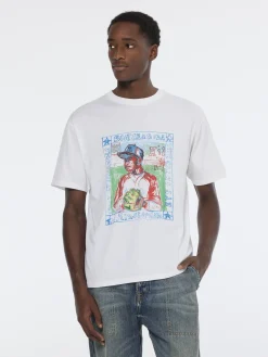 Front chest artwork relaxed fit t-shirt