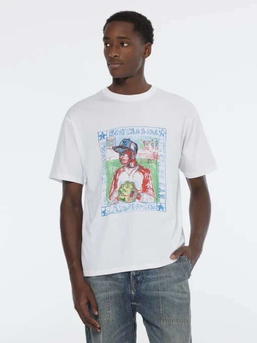 Front chest artwork relaxed fit t-shirt