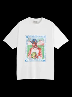 Front chest artwork relaxed fit t-shirt