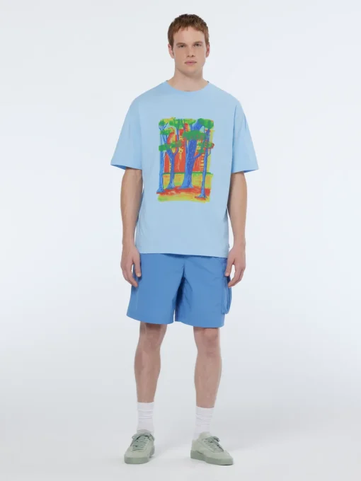 Front chest artwork relaxed fit t-shirt