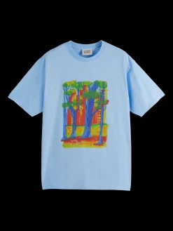 Front chest artwork relaxed fit t-shirt