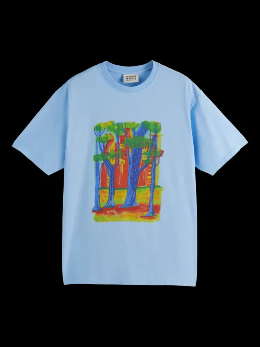 Front chest artwork relaxed fit t-shirt
