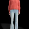 Fuzzy crew neck pullover