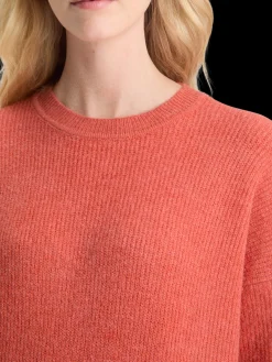 Fuzzy crew neck pullover