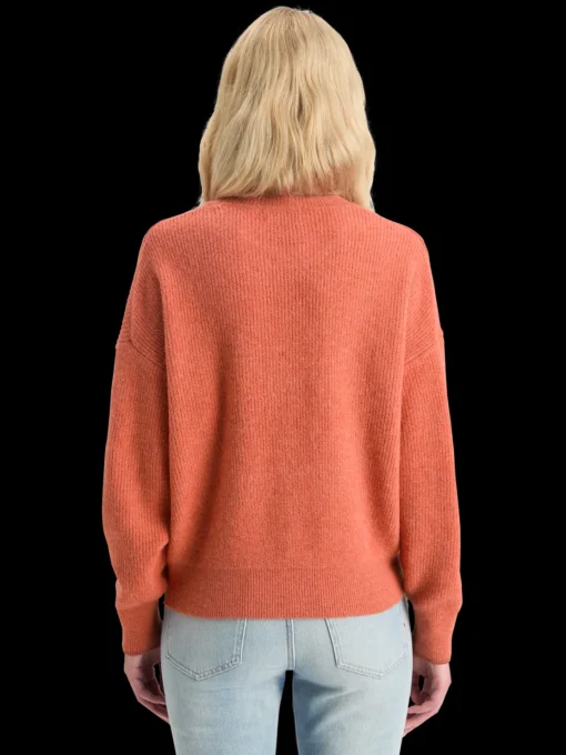 Fuzzy crew neck pullover