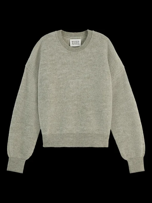 FUZZY CREW NECK PULLOVER
