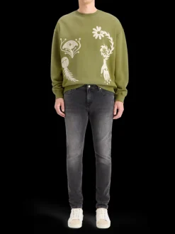 GARMENT DYED ARTWORK SWEATSHIRT