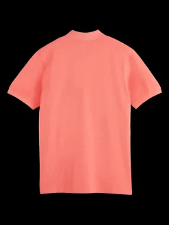 Garment dyed pique polo