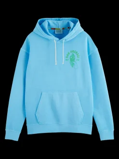Garment-dyed artwork hoodie