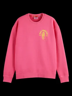 Garment-dyed artwork sweatshirt