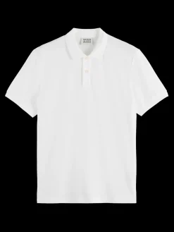 GARMENT-DYED SHORT-SLEEVED PIQUE POLO
