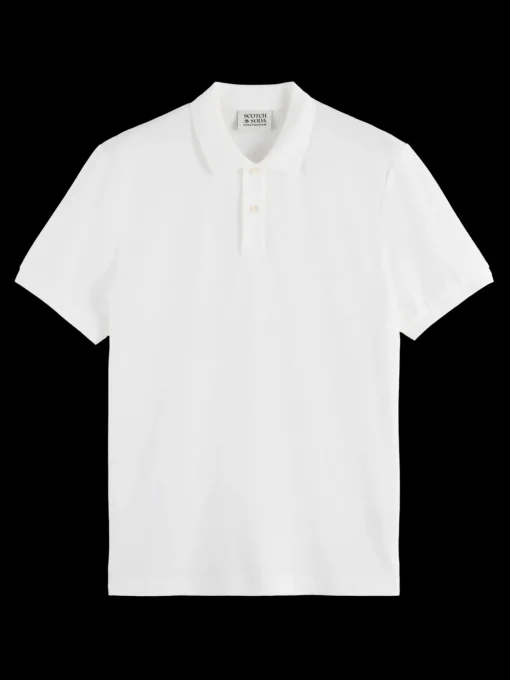 GARMENT-DYED SHORT-SLEEVED PIQUE POLO