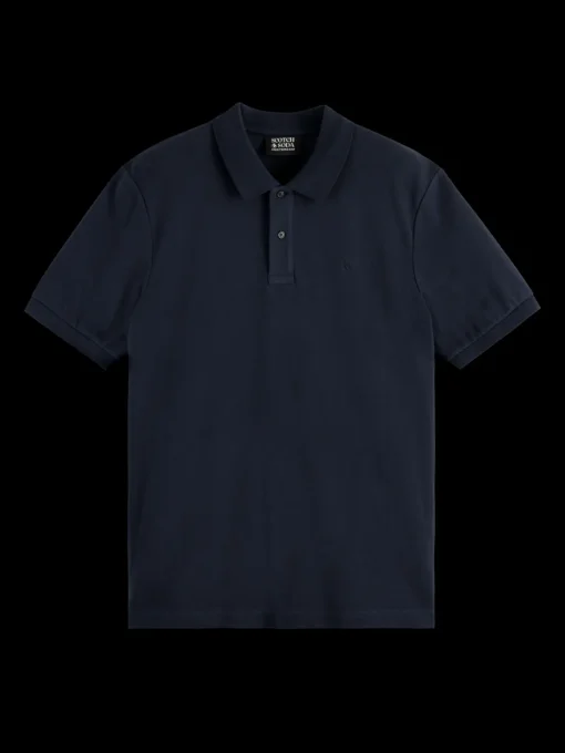 GARMENT-DYED SHORT-SLEEVED PIQUE POLO